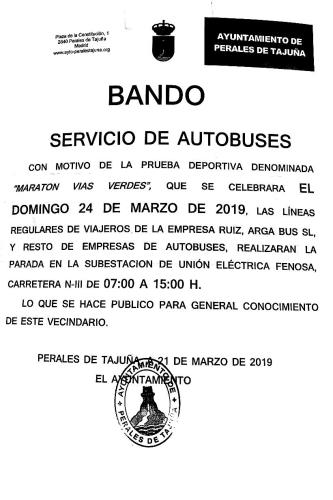 Alteración paradas de autobuses