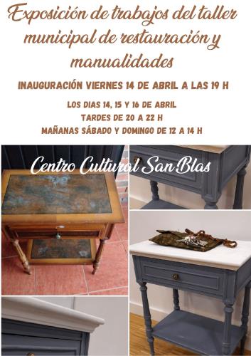 Exposición de Trabajos del taller municipal de restauración y manualidades