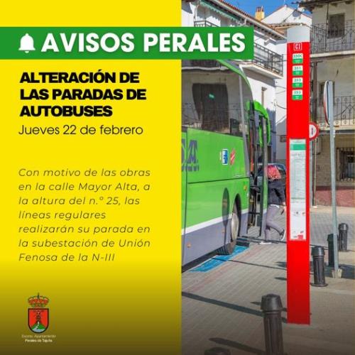 Alteración paradas autobuses