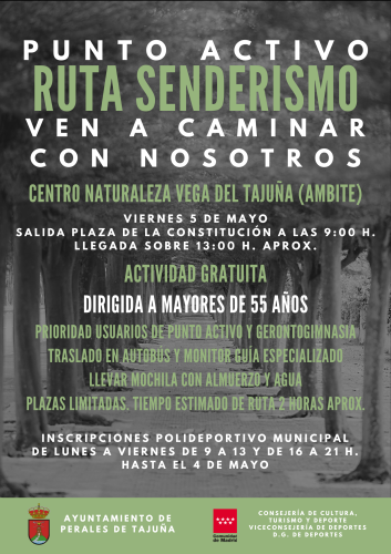 Ruta senderismo mayores 55 años