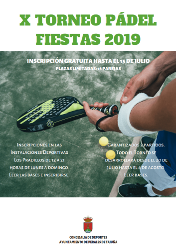 X Torneo de Pádel Fiestas 2019