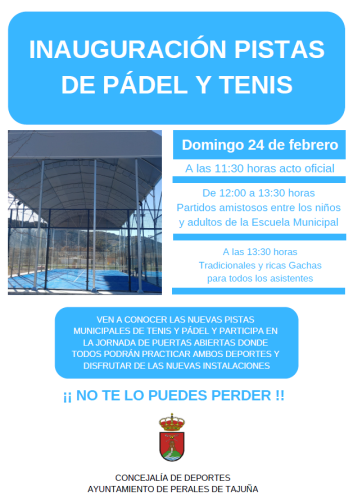 Inauguración Pistas de Pádel y Tenis