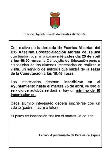 JORNADA PUERTAS ABIERTAS IES ANSELMO LORENZO