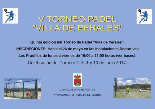 V TORNEO DE PÁDEL 'VILLA DE PERALES'