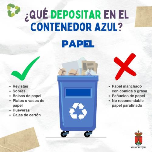 Qué depositar en el contenedor azul