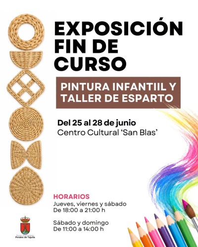 Exposición Fin de Curso de Pintura Infantil y Taller de Esparto