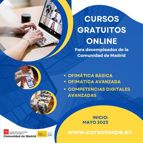 Cursos gratuitos online para desempleados de la Comunidad de Madrid 